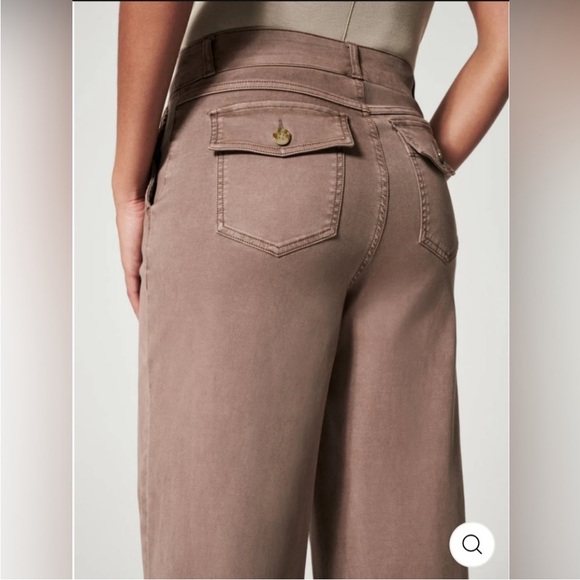 SPANX STRETCH TWILL CROPPED WIDE LEG PANT 💋 - Picture 2 of 12